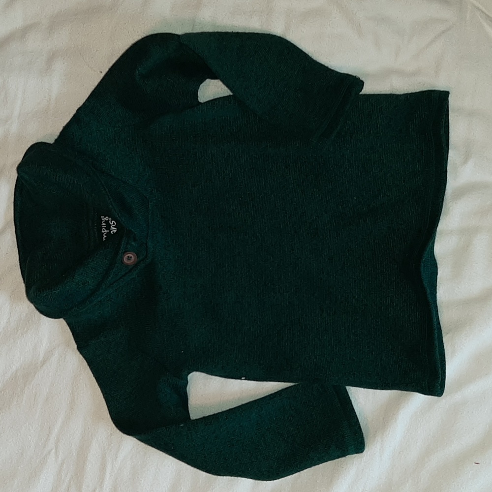 Sweater with button closure